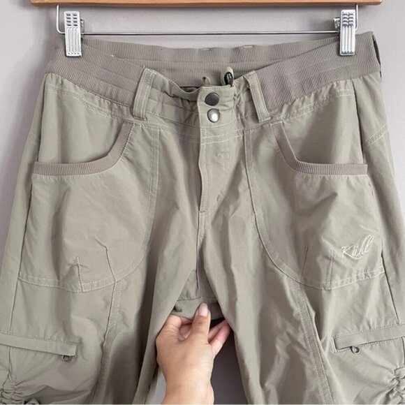 Kuhl Gray Durango Knicker Hiking Capri Shorts w/ Ruching - 6 - Picture 3 of 10